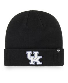 Черная мужская вязаная шапка с поднятыми манжетами Kentucky Wildcats &apos;47 Brand