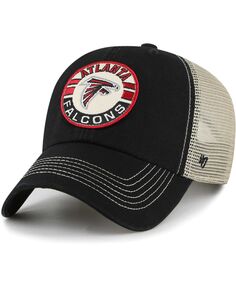 Мужская черная, натуральная регулируемая шапка Atlanta Falcons Notch Trucker Clean Up &apos;47 Brand