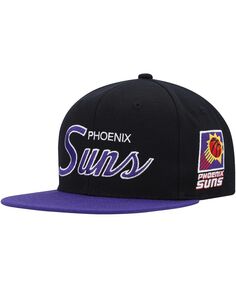 Мужская кепка Snapback Black Phoenix Suns Hardwood Classics MVP Team Script 2.0 Mitchell &amp; Ness