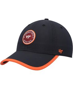 Мужская черная регулируемая шапка Virginia Tech Hokies Microburst Clean Up &apos;47 Brand
