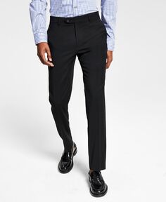 Мужские брюки современного кроя TH Flex из эластичной шерсти Tommy Hilfiger, черный