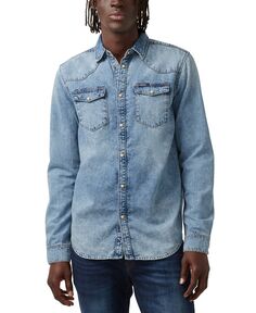 Мужская джинсовая рубашка с длинным рукавом Шелдон Buffalo David Bitton