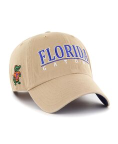 Мужская регулируемая шапка цвета хаки Florida Gators District Clean Up &apos;47 Brand
