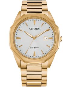 Мужские часы Eco-Drive Corso с золотистым браслетом из нержавеющей стали, 41 мм Citizen