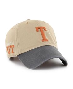 Мужская регулируемая шапка цвета хаки Texas Longhorns Ashford Clean Up &apos;47 Brand