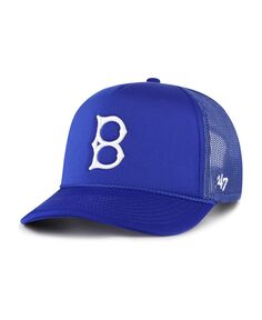 Мужская регулируемая шапка с логотипом Royal Brooklyn Dodgers Cooperstown Collection Trucker &apos;47 Brand