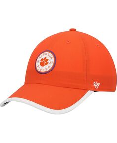 Мужская оранжевая регулируемая шапка Clemson Tigers Microburst Clean Up &apos;47 Brand