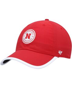 Мужская регулируемая шапка Scarlet Nebraska Huskers Microburst Clean Up &apos;47 Brand