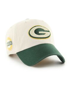 Мужская регулируемая шапка &apos;47 кремового, зеленого цвета Green Bay Packers Sidestep Clean Up &apos;47 Brand
