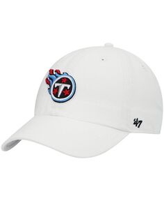 Мужская регулируемая шапка белого цвета Tennessee Titans Clean Up &apos;47 &apos;47 Brand