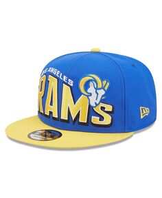 Мужская кепка Snapback Royal, золотого цвета Los Angeles Rams Wordmark Flow 9FIFTY New Era