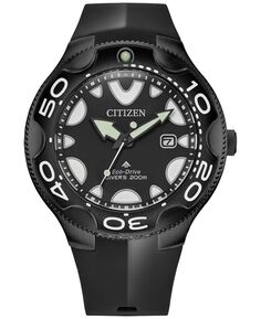 Мужские часы Eco-Drive Promaster Orca с черным каучуковым ремешком, 46 мм Citizen