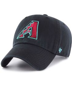 Мужская черная регулируемая шапка Arizona Diamondbacks Alternate Clean Up &apos;47 Brand