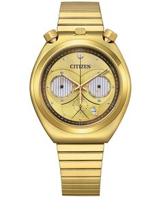 Мужские часы с хронографом «Звездные войны» C-3PO, золотистые часы-браслет из нержавеющей стали, 38 мм Citizen