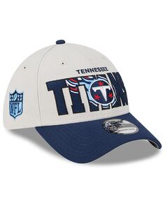 Мужская кепка Stone, темно-синяя, Tennessee Titans NFL Draft 39THIRTY 2023, гибкая кепка New Era