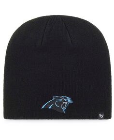 Мужская черная вязаная шапка с логотипом Carolina Panthers Primary &apos;47 Brand