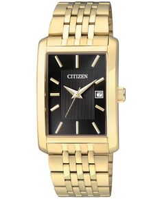 Мужские золотистые часы-браслет из нержавеющей стали 38 мм BH1673-50E Citizen