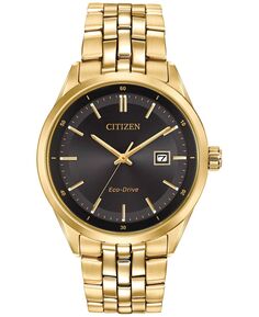 Мужские часы Eco-Drive золотистого цвета с браслетом из нержавеющей стали 41 мм BM7252-51E Citizen