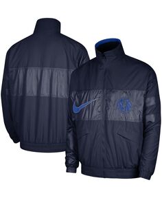 Мужская темно-синяя куртка с молнией во всю длину Dallas Mavericks Courtside Versus Capsule Nike