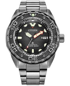 Мужские часы Promaster автоматические погружения серебристого цвета с супер-титановым браслетом, 46 мм Citizen