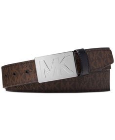 Мужской ремень MK с рельефным логотипом Michael Kors