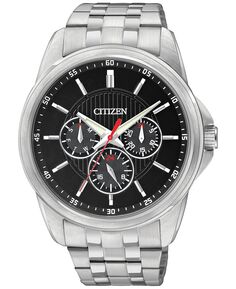 Мужские часы-браслет из нержавеющей стали 42 мм AG8340-58E Citizen