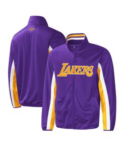 Мужская спортивная куртка с молнией во всю длину фиолетового цвета Los Angeles Lakers Contender Wordmark G-III Sports by Carl Banks