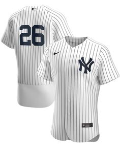 Мужская футболка DJ LeMahieu, белая, темно-синяя, аутентичная домашняя футболка New York Yankees для игрока Nike