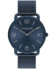 Часы Elliot унисекс, синие, с сетчатым браслетом из нержавеющей стали, 41 мм COACH