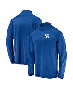 Мужская фирменная куртка Royal Kentucky Wildcats в полоску с молнией четверть реглан Fanatics