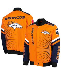 Мужская оранжевая университетская куртка с застежкой на пуговицы Denver Broncos Extreme Redzone G-III Sports by Carl Banks