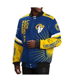 Мужская университетская куртка с пуговицами Royal Los Angeles Rams Extreme Redzone G-III Sports by Carl Banks