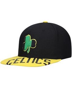 Мужская кепка с крышками черного и золотого цвета Boston Celtics Hardwood Classics Reload 3.0 Snapback Mitchell &amp; Ness