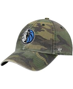 Мужская камуфляжная регулируемая шапка Dallas Mavericks Clean Up &apos;47 Brand