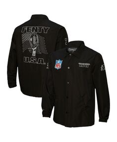 Унисекс FENTY for Black Super Bowl LVII Тренерская куртка с полной застежкой Mitchell &amp; Ness