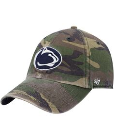 Мужская камуфляжная регулируемая шапка Penn State Nittany Lions Clean Up Core &apos;47 Brand