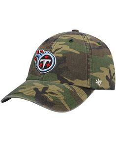 Мужская камуфляжная регулируемая шапка Tennessee Titans Woodland Clean Up &apos;47 Brand