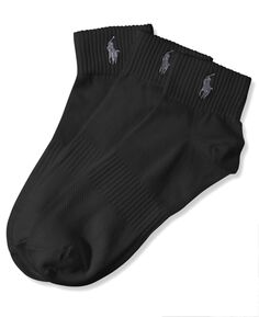 Мужские носки Ralph Lauren, комплект из 3 спортивных четвертей Polo Ralph Lauren
