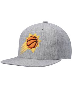 Мужская серая кепка Phoenix Suns 2.0 Snapback с меланжевым рисунком Mitchell &amp; Ness