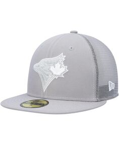 Мужская серая кепка Toronto Blue Jays 2023 для тренировок на поле 59FIFTY New Era