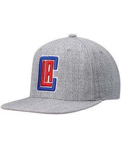 Мужская серая кепка Snapback LA Clippers 2.0 с меланжевым рисунком Mitchell &amp; Ness