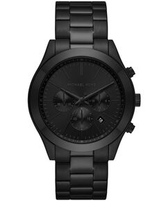 Мужские тонкие часы с браслетом из нержавеющей стали, черный цвет, 44 мм Michael Kors