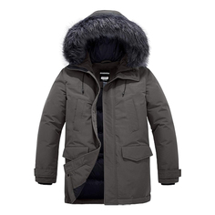 Мужские зимние пальто CHIN MOON Waterproof Hooded, серый Chinmoon