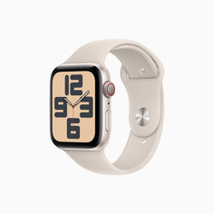 Умные часы Apple Watch SE Gen 2 2023 (GPS + Cellular), 44 мм, Starlight Aluminum Case/Starlight Sport Band - S/M