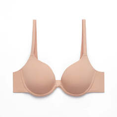 Бюстгальтер Oysho Continuous-Underwire Polyamide Classic, бежевый