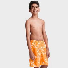 Шорты для плавания Nike Swoosh Line Volley 7 дюймов для мальчиков, апельсин