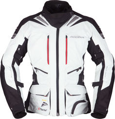 Modeka Panamericana Дамы Мотоцикл Текстильный Куртка, светло-серый/черный