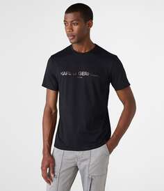 Классическая футболка с логотипом Karl Lagerfeld, черный