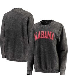 Женский черный Alabama Crimson Tide, удобный вельветовый свитер в винтажном стиле, базовый пуловер с аркой, толстовка Pressbox, черный