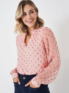 Crew Clothing Шифоновая блузка Cherry, малиново-розовый